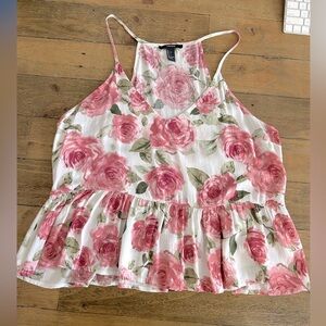 FOREVER 21 pink floral cami